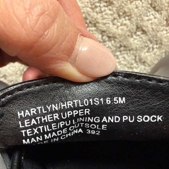 Steve Madden Hartlyn Heel Bit Slip on leather loafers black gold women’s 6.5 - Picture 9 of 9